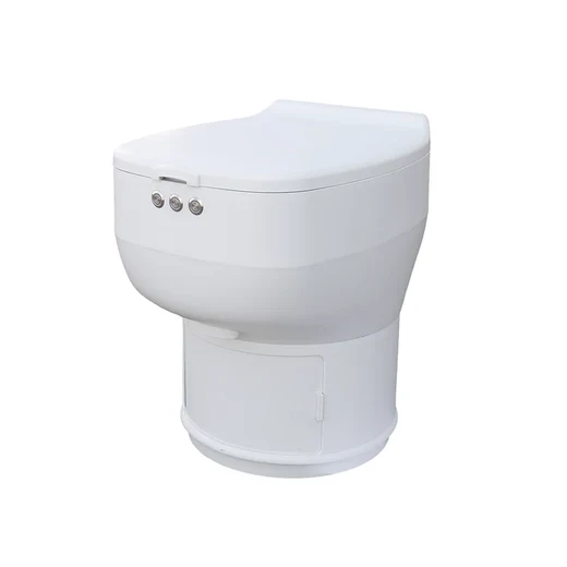 LooSeal Elite waterless toilet, three-quarter view